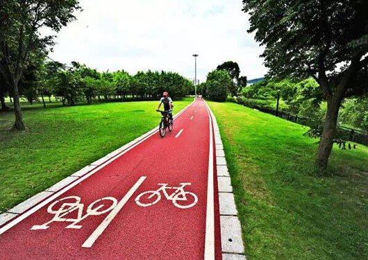 改性MMA高聚物防滑綠道地坪